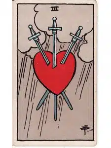 3 de espadas Rider Waite tarot