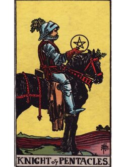 Knight of pentacles Rider Waite tarot