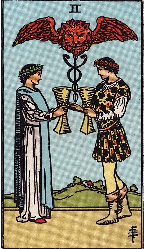 Rider Tarot Two of Cups