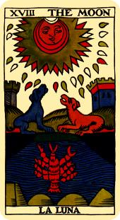The Moon tarot card