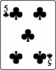 5 of clubs card