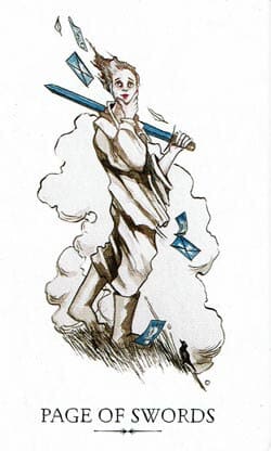 Page of Swords tarot card LST