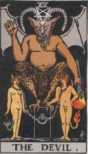 The Devil card Rider-Waite Tarot