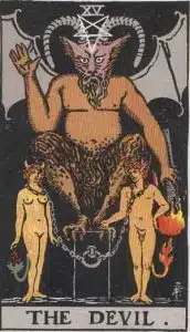 La carta del Diablo Tarot Rider-Waite
