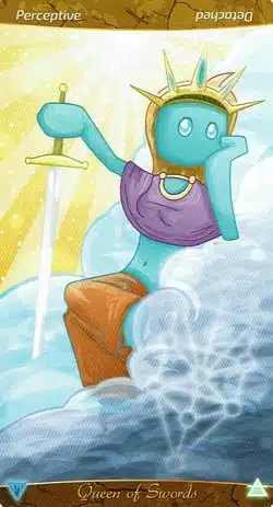 Tarot Parche Reina de Espadas