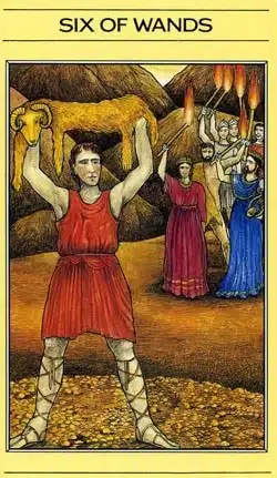 6 de Bastos Tarot Mítico