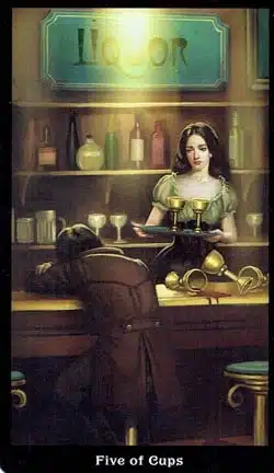 5 de Copas Tarot Steampunk