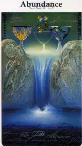 3 de Copas Carta de la abundancia Tarot Rohrig