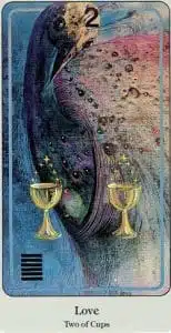2 de Coupes Tarot Haindl