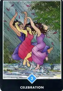 3 of Water Celebration Osho Zen Tarot