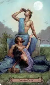 Bube der Kelche Spellcaster Tarot