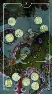 10 der Münzen Ostara Tarot