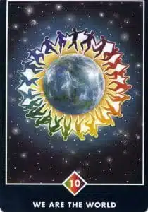 10 de Arco-Íris We Are The World no Tarô Osho Zen