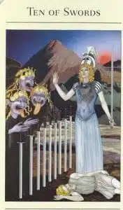 10 des épées Tarot mythique
