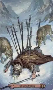 10 des épées Spellcaster Tarot