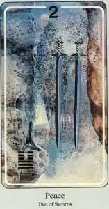 Tarot Haindl 2 de Espadas
