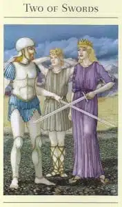 Tarot Mítico 2 de Espadas