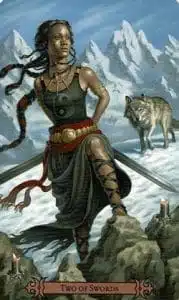 Tarot Hechicero 2 de Espadas