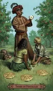 3 of Pentacles Spellcaster Tarot