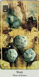 3 of Stones Haindl Tarot