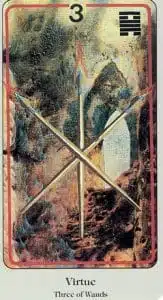 3 der Stäbe Haindl Tarot