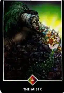 4 of Rainbow The Miser Osho Zen Tarot