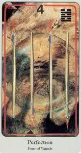 4 der Stäbe Haindl Tarot