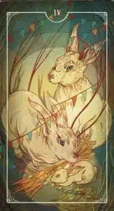 4 of Wands Ostara Tarot