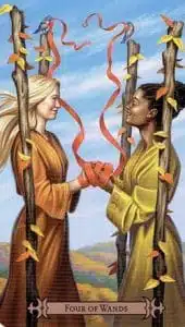 4 of Wands Spellcaster Tarot