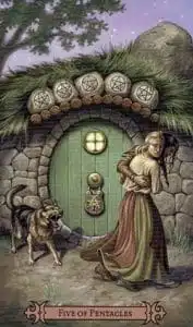 5 der Münzen Spellcaster Tarot