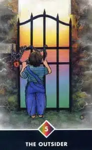 5 des Regenbogens Der Außenseiter Osho Zen Tarot