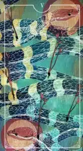 Tarot 5 de Bastos Ostara