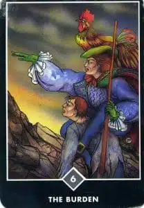 6 de l'air Le fardeau Osho Zen Tarot