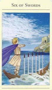 6 of Swords Mythic Tarot