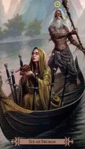 6 of Swords Spellcaster Tarot