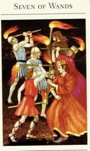 7 of Wands Mythic Tarot