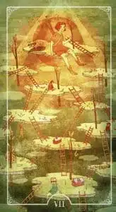 Tarot 7 de Bastos Ostara