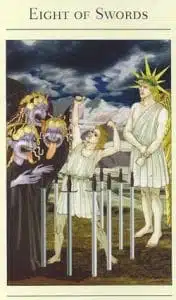 8 of Swords Mythic Tarot