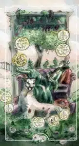 9 de Pentacles Ostara Tarot