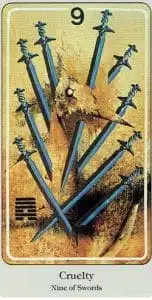 9 de Espadas Haindl Tarot