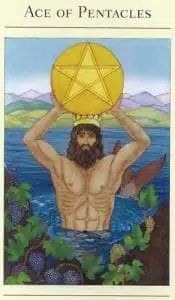 As de Pentáculos Tarot Mítico