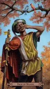 Page of Wands Spellcaster Tarot