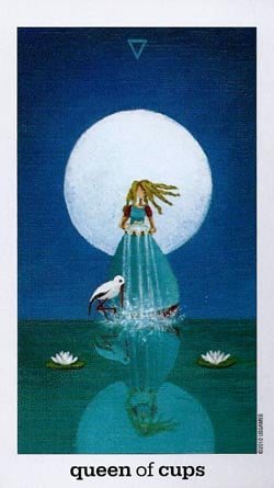 Sun Moon Queen of Cups card