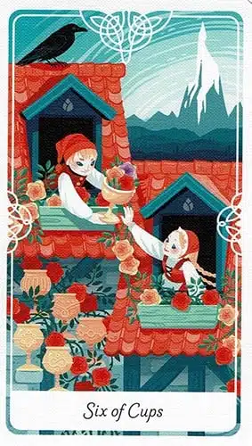 Tarot de la carta Divina 6 de Copas
