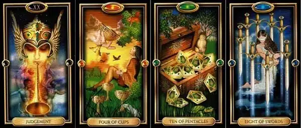 Las cartas del Tarot Dorado