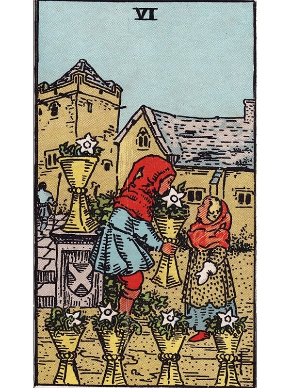 six of cups card
