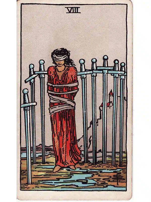 8 of swords Rider Waite tarot