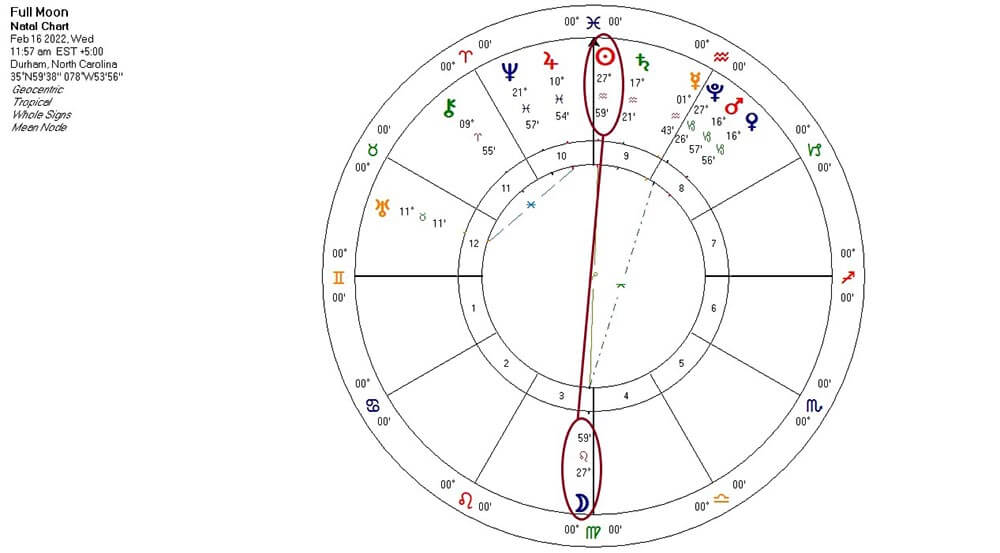 Full Moon in Leo chart