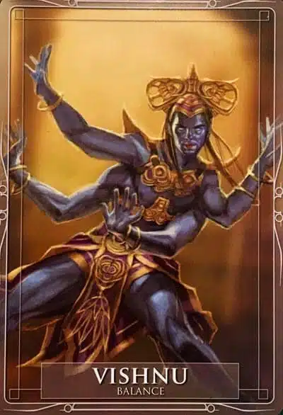 Vishnu en la baraja de tarot Dioses y Titanes