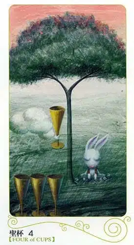 Tarot del Bosque Mágico Carta 4 de Copas